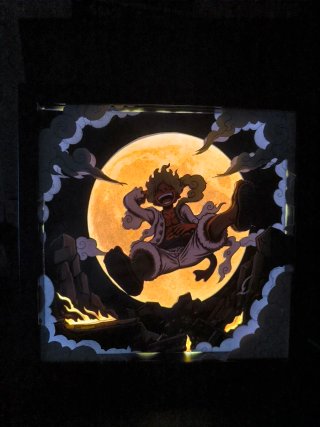 Shadow Box Luffy Gear 5 25x25cm