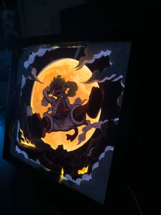 Shadow Box Luffy Gear 5 25x25cm