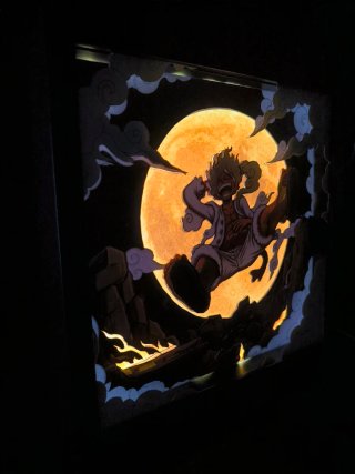 Shadow Box Luffy Gear 5 25x25cm
