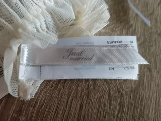 Liga de novia blanca con lazo