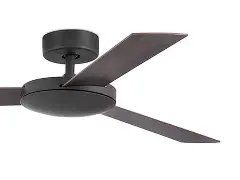 Ventilador de techo Faro Negro/Marrón de 3 aspas
