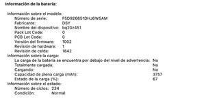 MacBook Air 2019 / i5 / 8 / 128 / 87% Salud
