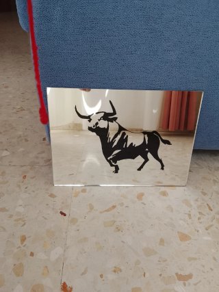 Espejo Decorativo Dibujo Guitarra Hecho a Mano