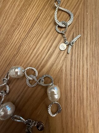 Conjunto Majorica Perlas y Plata