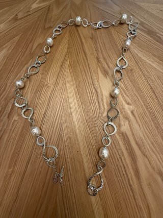 Conjunto Majorica Perlas y Plata