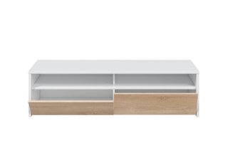 Mueble TV blanco y madera