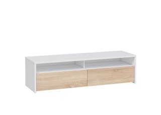 Mueble TV blanco y madera