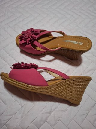 Zuecos altos Bello Star rosa talla 38