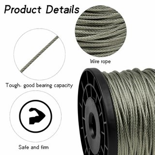 Cable Acero Inoxidable 2mm 60m para Colgar Cuadros