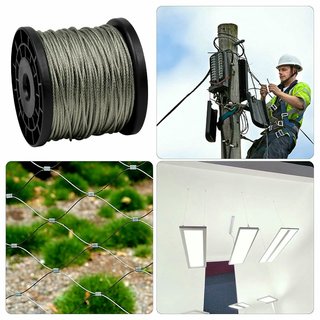 Cable Acero Inoxidable 2mm 60m para Colgar Cuadros