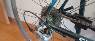 Bicicleta de carretera Trek azul, talla L
