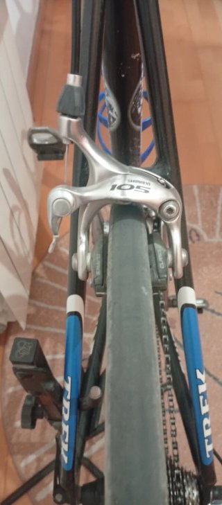 Bicicleta de carretera Trek azul, talla L