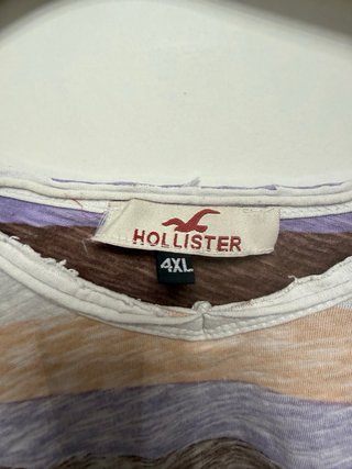 Camiseta Hollister Rayas Mujer 4XL