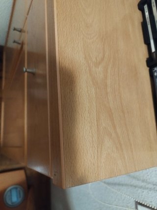 Mueble auxiliar madera y plástico