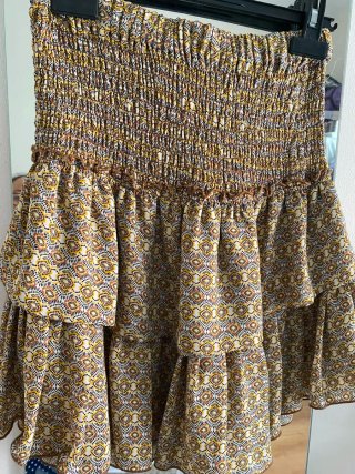 Falda mini Sfera estampada volantes