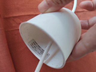 Lampadario Vetro Anni '70 Strisce Rosse