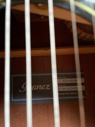 Guitarra Ibanez TCY 10E Electroacústica Negra