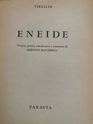 Vecchio libro Eneide