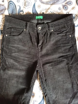Pantaloni Benetton velluto a costine neri