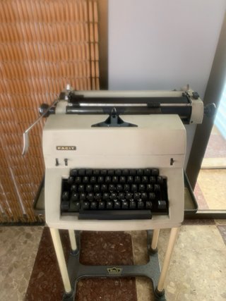 Máquina de escribir Olympia con funda