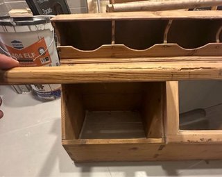 Mueble antiguo madera y cristal