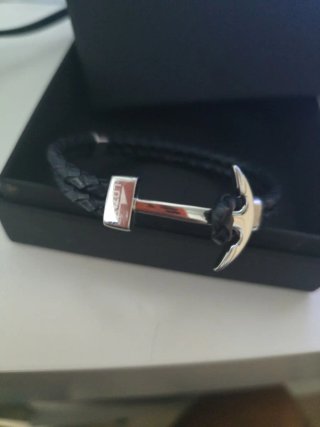 Pulsera Lotus Ancla Negra