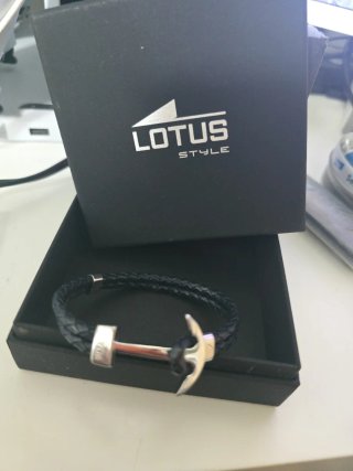 Pulsera Lotus Ancla Negra