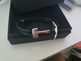 Pulsera Lotus Ancla Negra