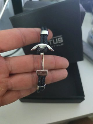 Pulsera Lotus Ancla Negra