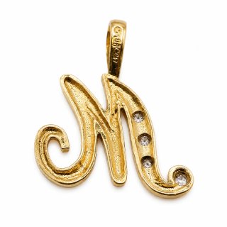 Colgante Letra M Oro 18k