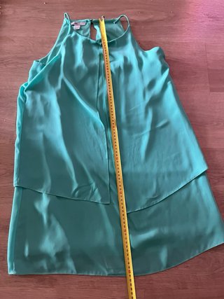 Vestido corto fluido verde menta Talla L