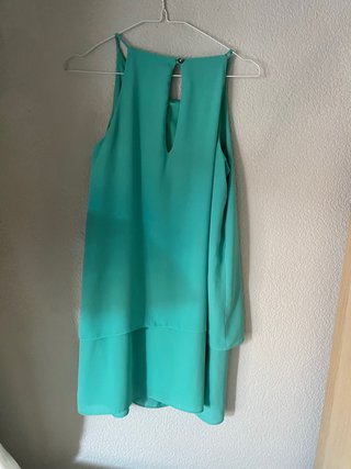 Vestido corto fluido verde menta Talla L
