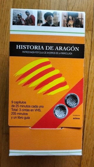Pack Historia de Aragón en 3 videos VHS y un libro