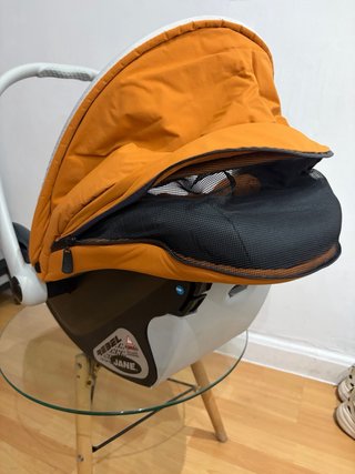 Silla coche Jané de 0+ Naranja azul excelente esta