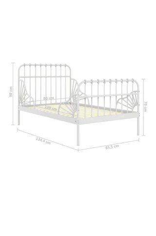 Cama de metal blanca infantil