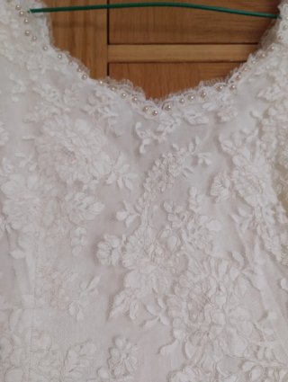 Vestido de Novia en Seda Salvaje color Marfil
