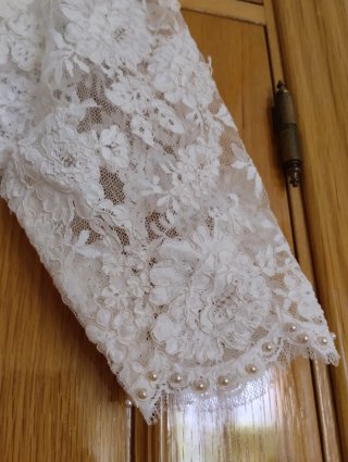 Vestido de Novia en Seda Salvaje color Marfil
