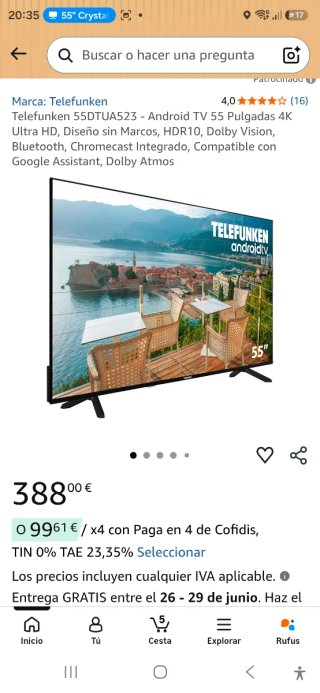 Telefunken 55 4K Android TV