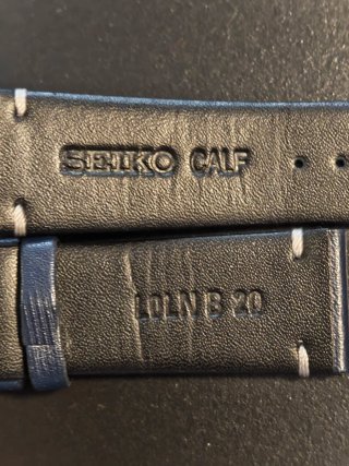 Correa para reloj Seiko Alpinist Piel Azul Marino