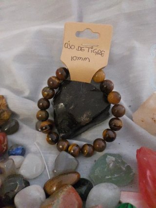 Pulsera Ojo de Tigre 10mm Piedra Natural