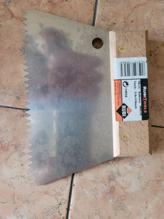 Juego 5 espátulas dentadas Rubi