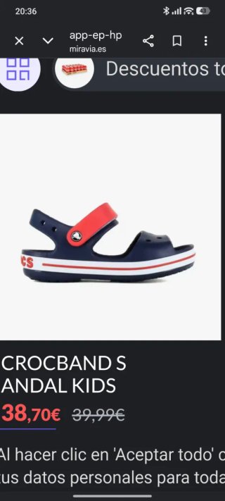 Sandalias Crocs Niños Azul y Rojo