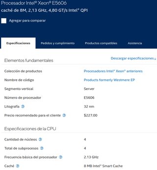 Procesador Intel Xeon E5606