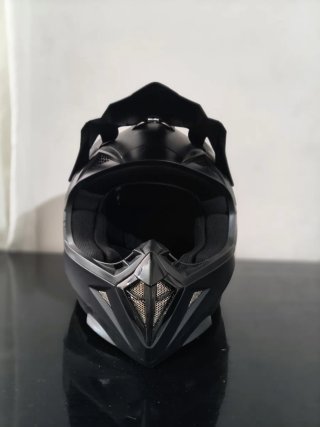 Casco Moto Motocross Negro con Gafas