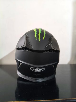 Casco Moto Motocross Negro con Gafas