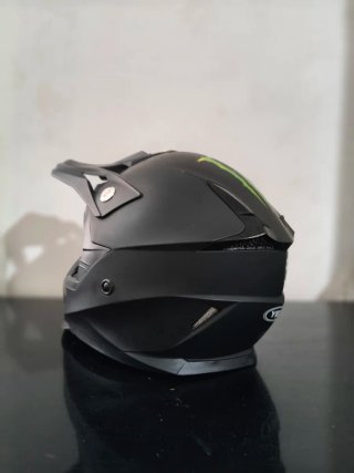 Casco Moto Motocross Negro con Gafas