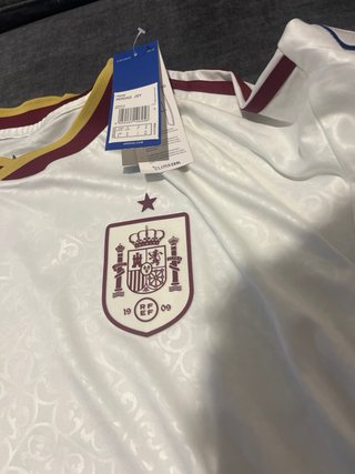 Camiseta España Pedri Adidas Blanca Mundial 2026