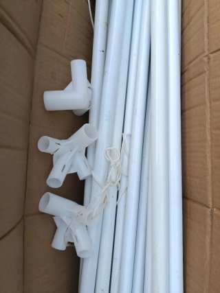 Palos de pérgola blancos