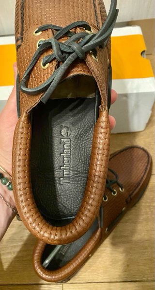 Timberland Mocassini Pelle Intrecciata Marrone