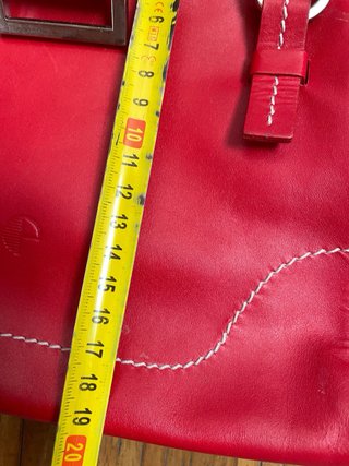 BOLSO VINTAGE PIEL REAL ROJO HOMBRO RETRO UNICO